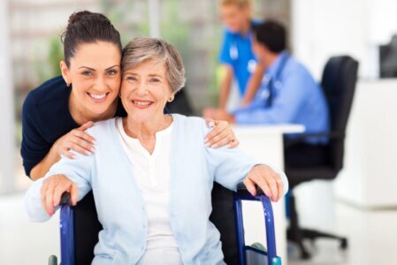 Photo of patient and nurse